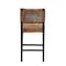 Baxton Studio Alise Modern Bohemian Dark Brown Mahogany Wood and Banana Fiber Counter Stool 228-13127-ZORO - alternate 2